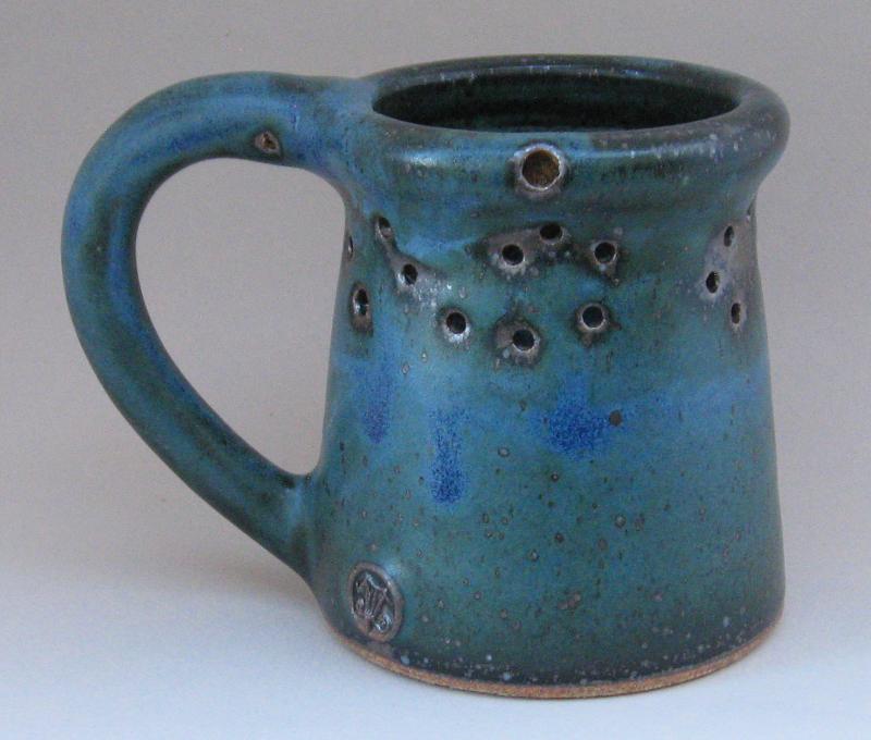 reitz green matte puzzle mug muddy mountain pottery